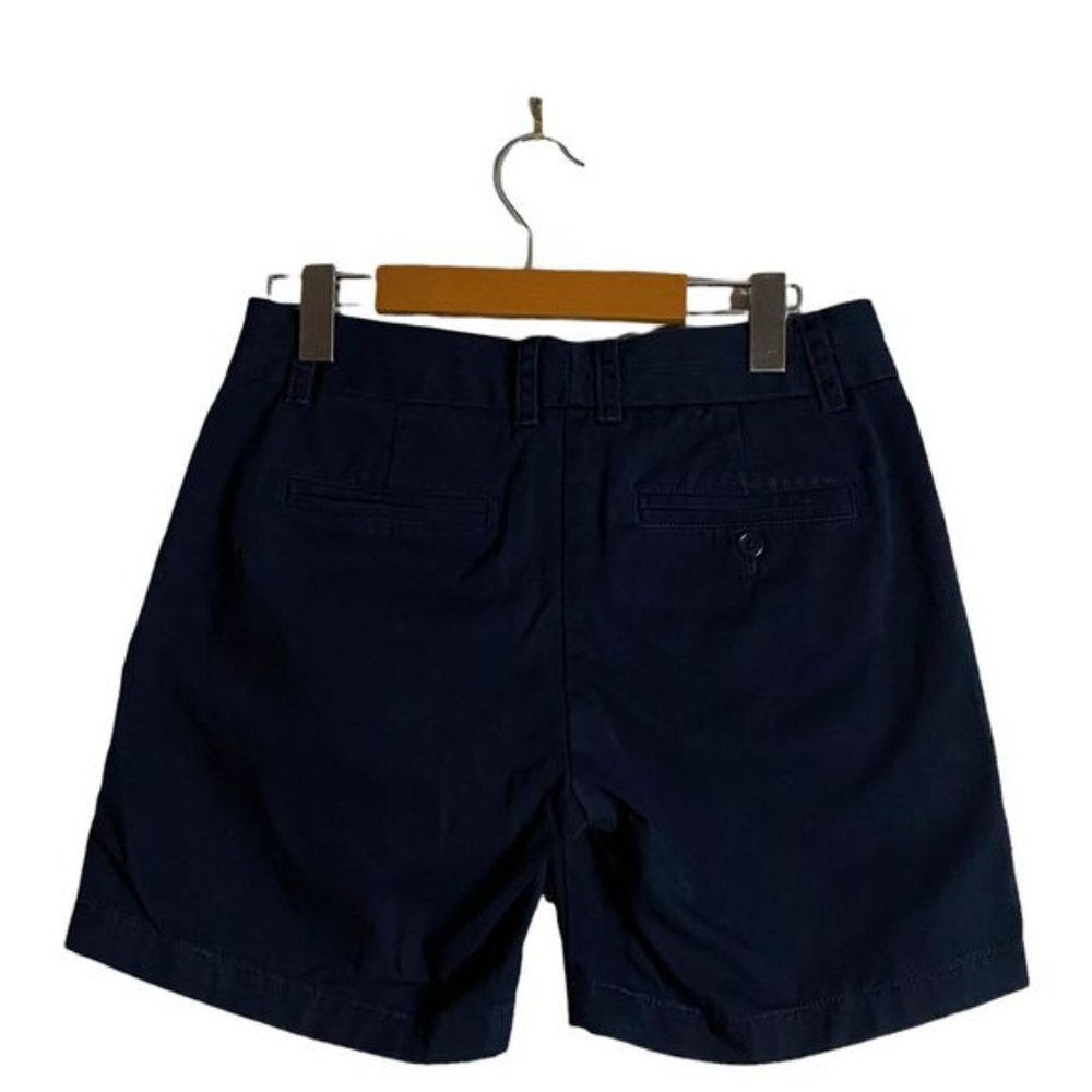 J. Crew Women's Navy Chino Midi Shorts - Picture 6 of 8